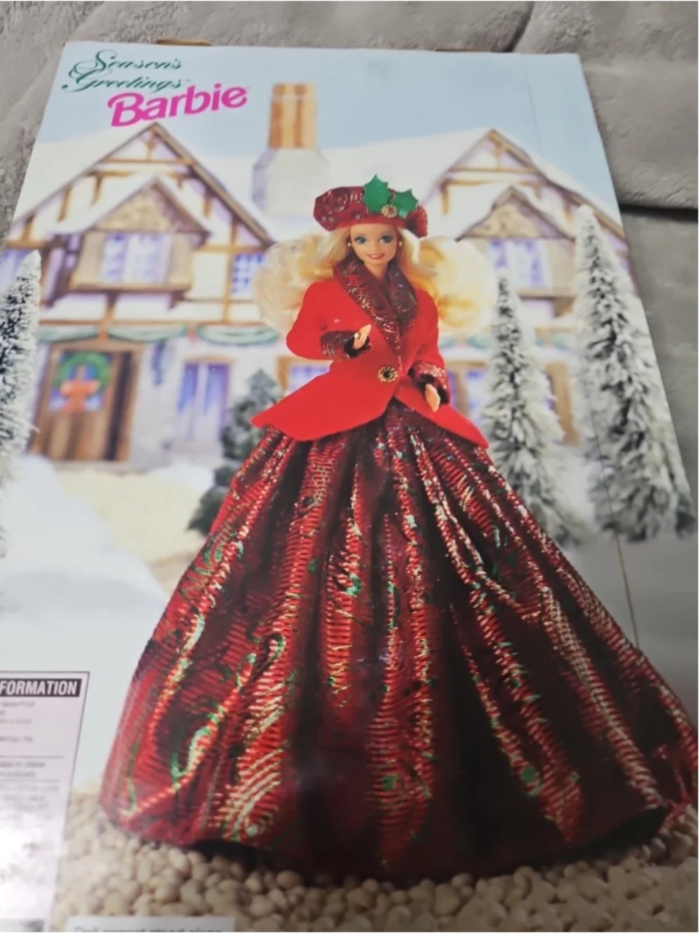 1994 Mattel Season’s Greetings Barbie Limited Edition #12384 NRFB Vintage